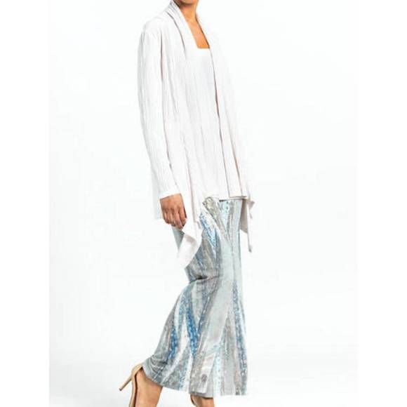 NEW CLARA SUNWOO soft pleat knit - cardigan & tank twinset in cream - Picture 3 of 3